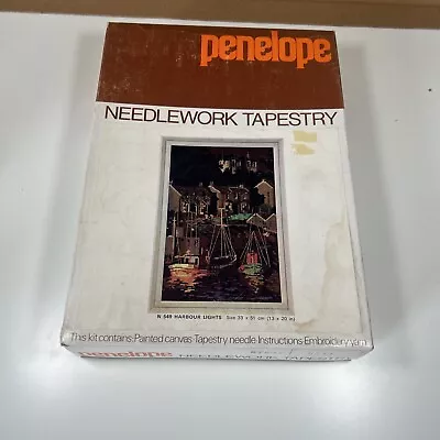 Vintage Penelope Sealed Boxed Tapestry Needlepoint Kit (N549) Harbour Lights • £24.99