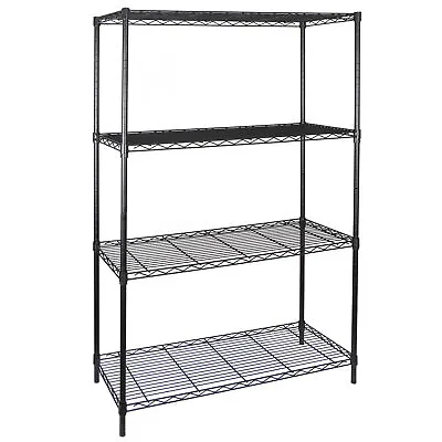 $54.58 • Buy 4-Shelf Metal Wire Shelving Rack Shelf Adjustable Heavy Duty Storage Organizer 