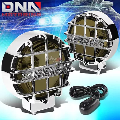 6 Round Chrome Smoked Fog Light/offroad Super 4x4 Guard Work Lamp+switch+bezel • $42.99