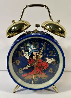 Vintage Sunbeam Disney Retro Wizard Mickey Mouse Wind-up Double Bell Alarm Clock • $19.99