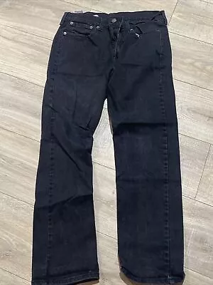 Levi's Men's 514 Jeans Black Denim Straight Leg Regular Fit 32x30 • $24