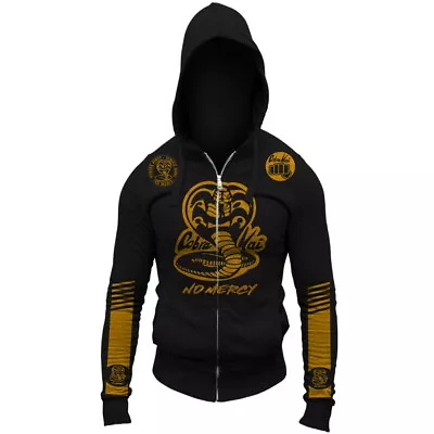 New Cool Cobra Kai No Mercy Karate Kid Mma Adult Full Zip Up Hoody Sweatshirt • $39.95