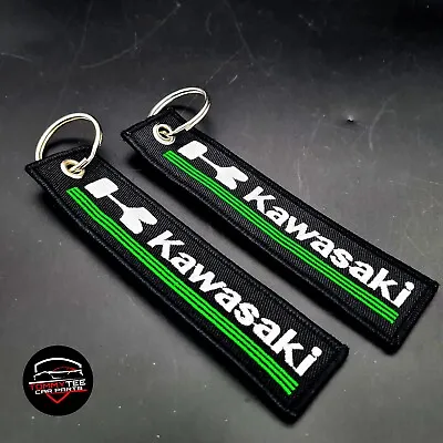 Kawasaki Motorbike Keyring/flight Tag Black Ideal Gift • £4.75