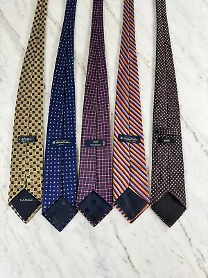 Lot Of 5 Pure Silk BROOKS BROTHERS MAKERS 346 Men’s Ties Made In USA • $5.50