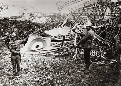 Firemen At Wreckage Of English Airship R 101 October 8th 1930 Old Photo • $5.78