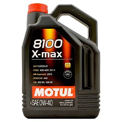 £57.95 • Buy Motul 8100 X-Max 0w-40 0w40 Fully Synthetic Car Engine Oil - 5 Litres 5L