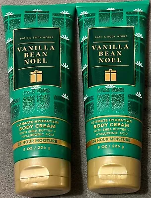 2 Pack Bath & Body Works - Vanilla Bean Noel - Body Cream - 8 OZ Full Size • $24.95