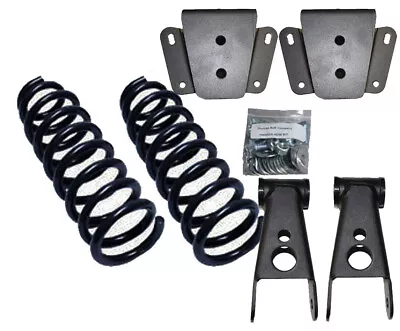 1972-1979 Ford F100 F150 2  Drop Front Lowering Coil Springs 4  Shackles Hangers • $241.82