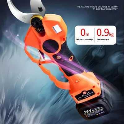 40mm Electric Pruning Shears Trimmer Cutter Garden Scissors Secateur +2Batteries • £155.56