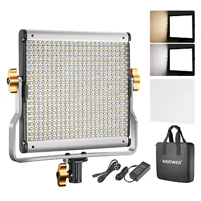 Neewer JYLED-500S 480 LED Dimmable Barndoor U Bracket Panel Video Light(UK Plug) • £95.99