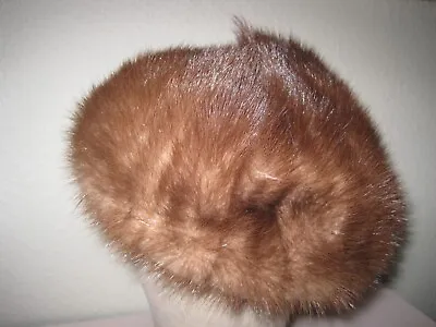 Vintage Genuine Mink FUR Hat ~by Precious Furs Marche • $17.99