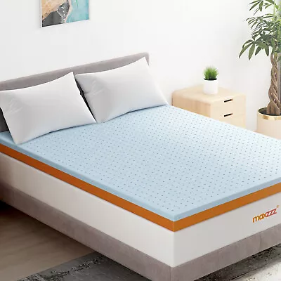 Maxzzz Cooling Gel Copper Infused Mattress Topper Memory Foam Antibacterial Pad • $79.99