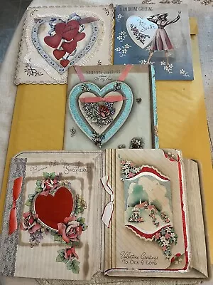   How Do I Love Thee  Vintage Valentine Greeting Cards- Lot Of 12. VERY OLD! • $20