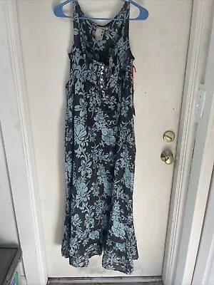 NWT Da-Nang Indochine Chico Allure Maxi Floral Dress Cotton Silk Size S • $34.99