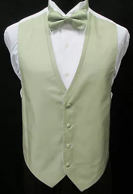 Men's Jean Yves Diamond Fullback Tuxedo Vest & Tie Formal Wedding Prom Discount • $11.95