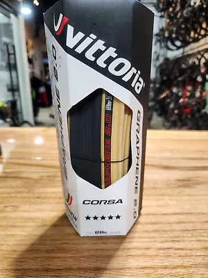 VITTORIA CORSA G2.0 Tire - 700 X 25 Clincher Folding Black/Para 320tpi • $45