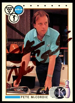 Pete McCordic #43 Signed Autograph Auto 1990 Kingpins PBA Bowling Trading Card • $20.52