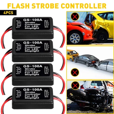 $7.99 • Buy 4x Strobe Flash Controller Flasher Box Module For LED Brake Tail Stop Light Lamp