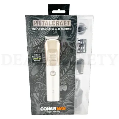 ConairMAN MetalCraft All-in-1 Beard & Ear/Nose Hair Trimmer Cordless Clipper • $21.99