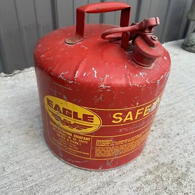 Vintage Eagle Galvanized Metal 5 Gallon Gas Safety Can UI-50 S Type 1 Nice BH • $44.95