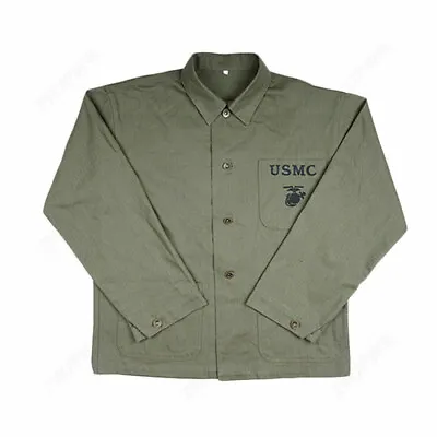 WW2 WWII US GREEN USMC HBT Army Field Coat Jacket Uniform Tops • $59.99