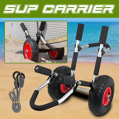 STAND-UP PADDLE BOARDS TROLLEY-Ski/Surfboard Folding SUP Carrier Kayak Cart AU • $76.99