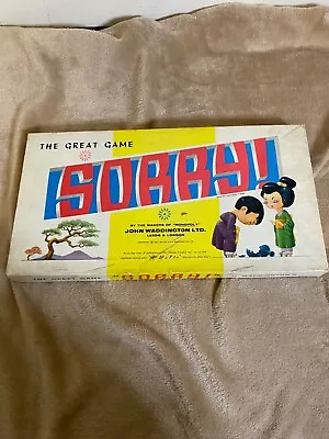Vintage SORRY Board Game By John Waddington Oriental Japan Edition 1963 COMPLETE • £20