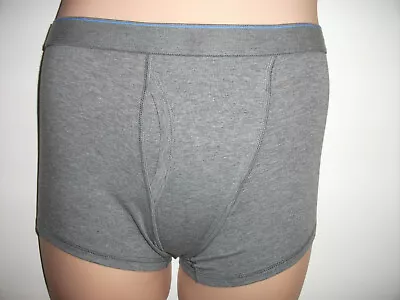 £3.99 • Buy Ex M & S COOL & FRESH TRUNKS STRETCH COTTON LYCRA BOXER SHORTS DARK GREY SMALL