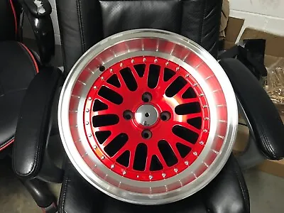 4 Mesh 15X8 4X100 +0 Red WHEELS JDM TYPE R FITS HONDA CIVIC EG EK • $500