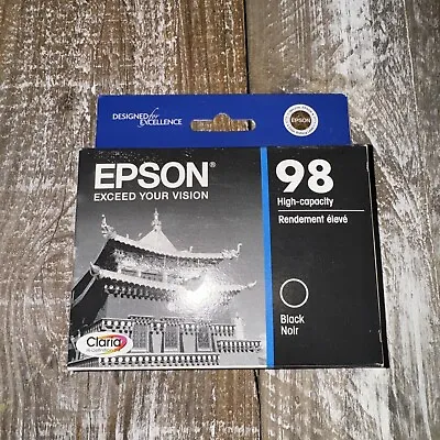 Genuine OEM Epson 98 C13T098120 High Capacity Black Ink Cartridge Exp 09/2010 • $15.99