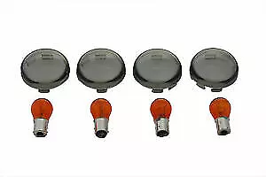 £31.83 • Buy Turn Signal Dome Style Lens Kit Smoked For Harley Davidson By V-Twin