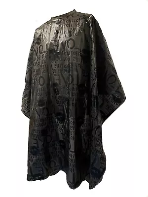 £9.99 • Buy Pro Hairdressing Gown Black Hotlips Waterproof Hair Salon Cut Cape Barber Apron