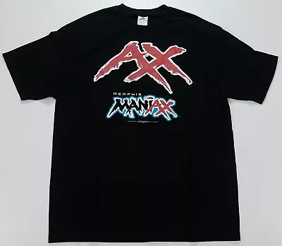 Rare VTG XFL Memphis Maniax 2000 AX T Shirt 90s 2000s Wrestling Vince McMahon XL • $29.99