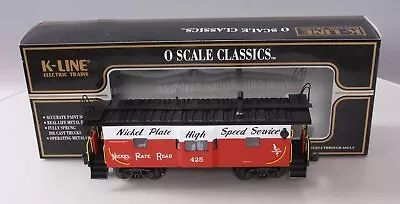 K-Line K612-1771 O Gauge Nickel Plate Road Bay Window Caboose #425 LN/Box • $50.99