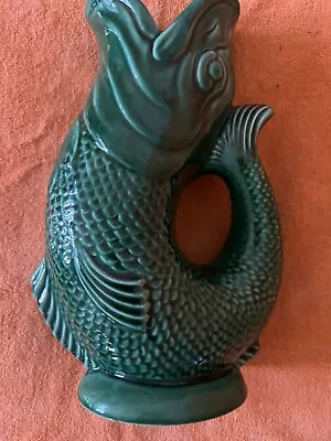 Early 20th Century English Manjolica Gurling Fish Jug Circa 1930 • $249