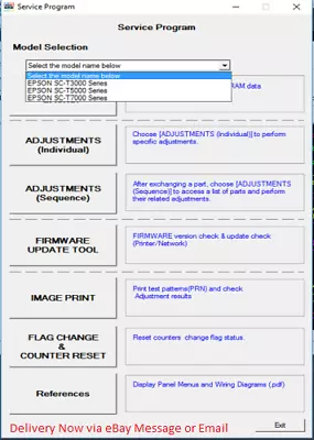 Epson Plotter Service Program T3100 T3100N T5100 T5100N F500 T3100X T3100D • $15