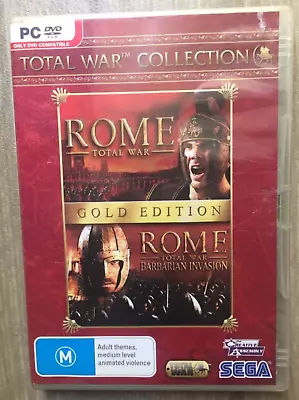 Rome Total War Collection Pc Game Gold Edition Barbarian Invasion Sega Rare • $12