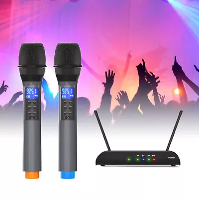 Biner DX-9 2 Handheld Microphone Professional UHF Meeting KTV Home Computer TV • $101.13