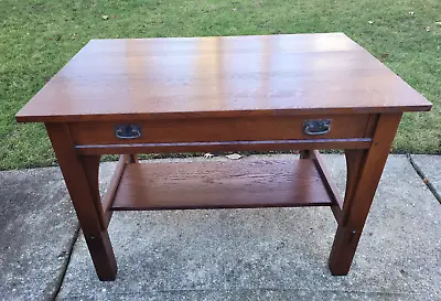 L & J G Stickley Antique Library Table 28 X 42  #521 • $1750