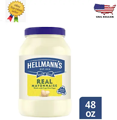 New Hellmann's Real Mayonnaise Real Mayo 48 Oz Free Shipping • $13.99