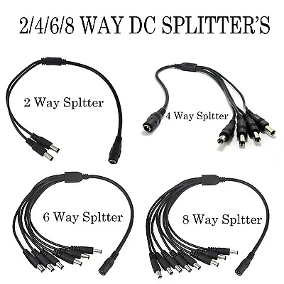 DC Power Splitter Adapter 12V Cable 2458 Way - CCTV PSU Security Camera • £3