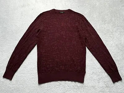 Genuine Authentic Burgundy J Lindeberg Unite 3D Merino Jumper Size Small • £30