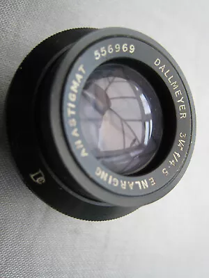 Dallmeyer Enlarging Lens Anastigmat 3 1/4  F4.5 No 556969 • £32