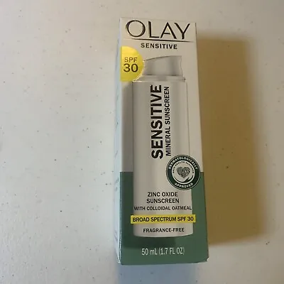$37.73 • Buy Olay Sensitive Mineral Zinc Oxide Sunscreen SPF 30 Fragrance Free 1.7 Fl Oz New