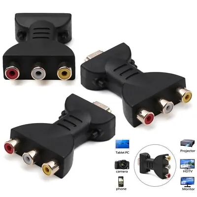 HDMI Male To 3 RCA Female Composite AV Video Audio Adapter Converter TV PC US • $3.49