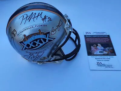 2005 Super Bowl XXXIX Helmet Micheal Stahan Culpepper +6 Signed Autographed JSA • $249.97