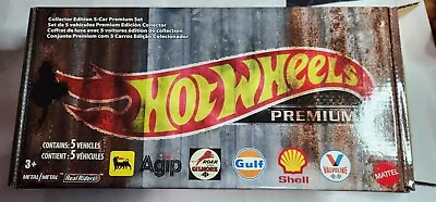 2021 Hot Wheels Vintage Oils Box Set 5 Cars Shell Gulf Valvoline Agip Lion Head • $38
