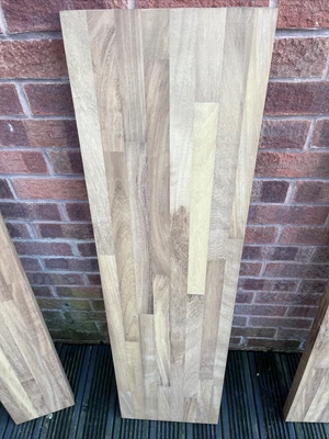 £35 • Buy Solid Oak Kitchen Worktop Off Cut 40mm Thick 1200mm 330mm