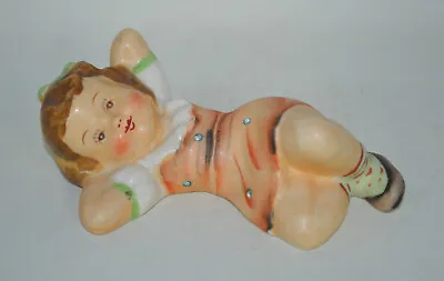 Maruri Porcelain Vintage Girl Figurine Lying Down Japan Rare 5  • $12.65