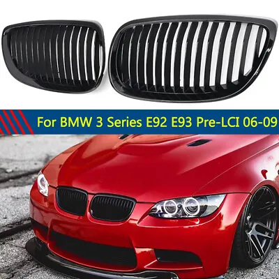 Gloss Black Front Kidney Grill Grille For 07-10 BMW E92 E93 M3 328i 335i Coupe • $33.98